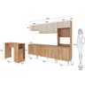 Cozinha Modulada Completa Max 262Cm Balcão Tampo Bancada Ilha MDP Carvalho Blanche - ClickLar - 4