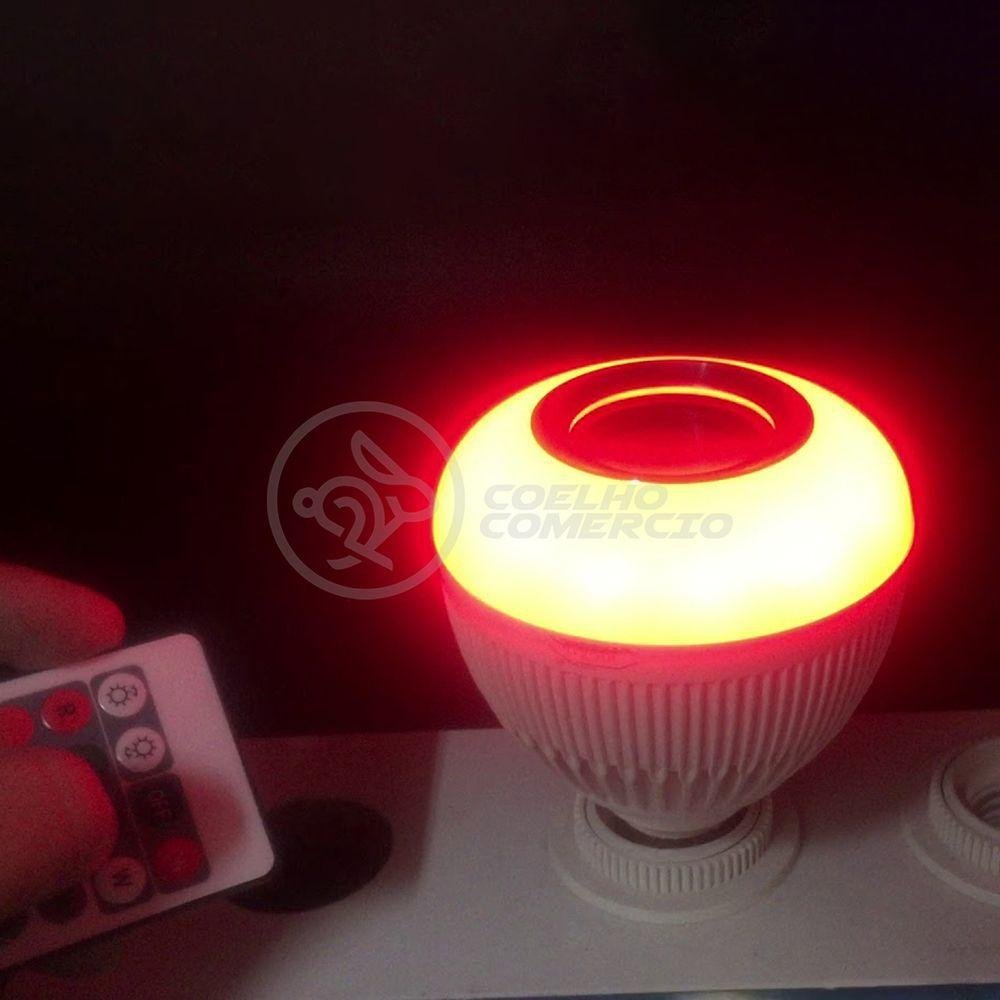 Lâmpada Led 12w E27 Rgb Colorida com Caixa de Som - 2