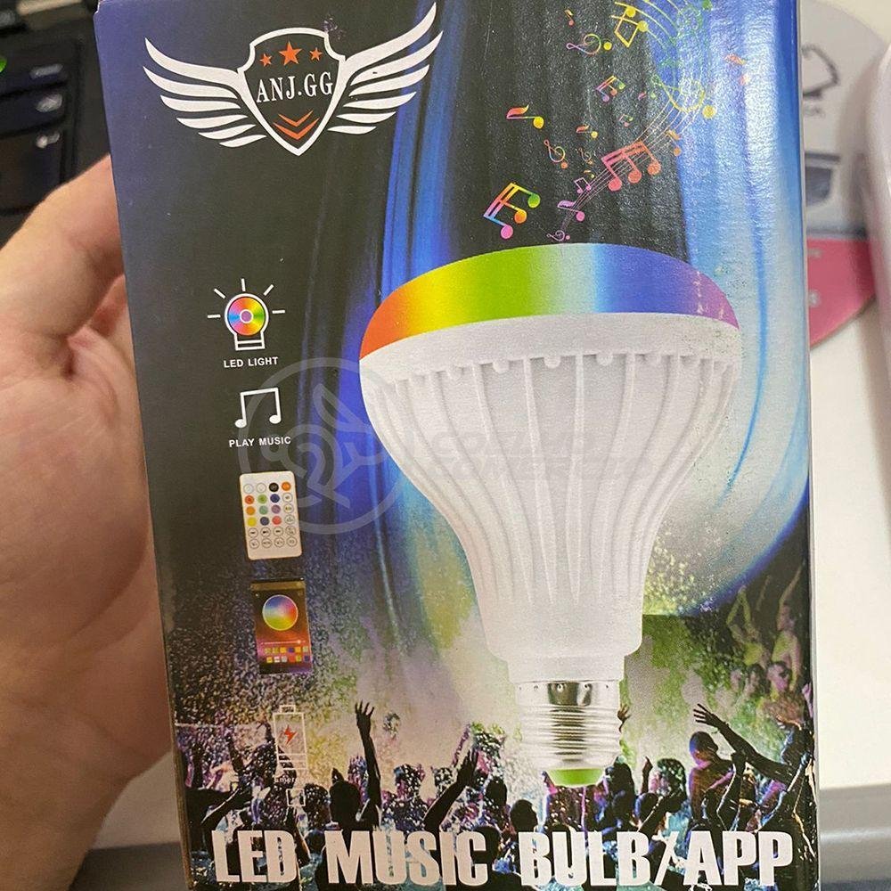 Lâmpada Led 12w E27 Rgb Colorida com Caixa de Som - 8