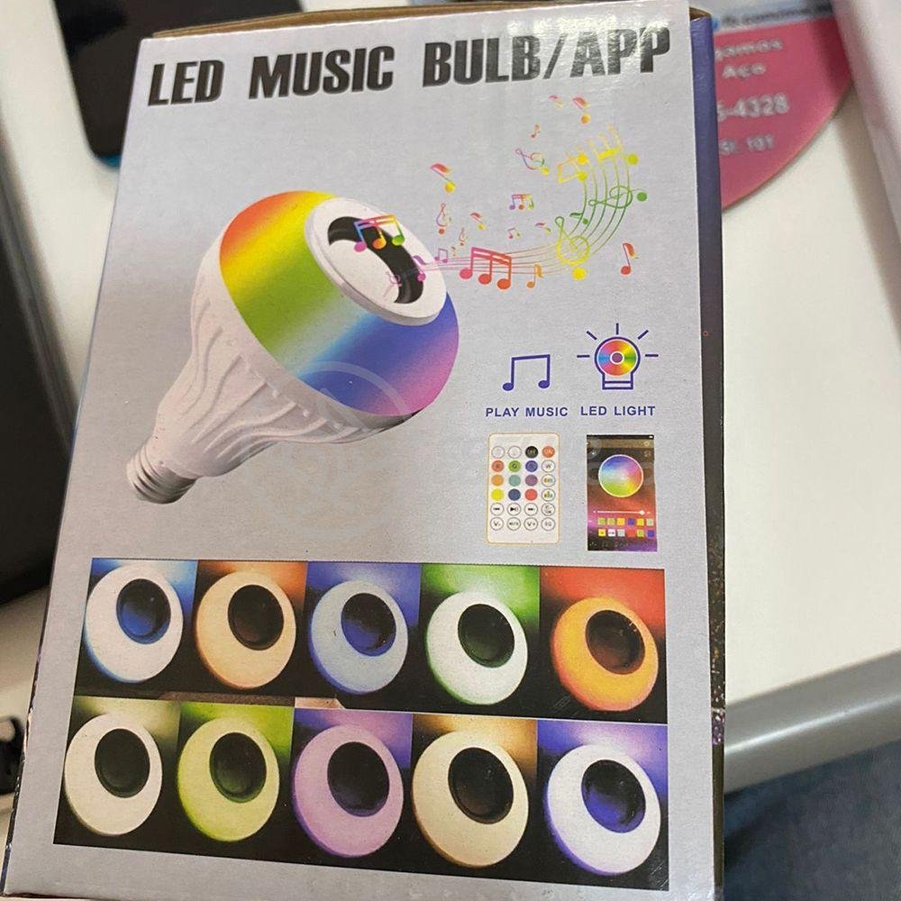 Lâmpada Led 12w E27 Rgb Colorida com Caixa de Som - 7