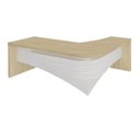 Ver imagem 6 de Escrivaninha Mesa Escritório em L Diretor em Tamburato com 2 Gavetas com Chave