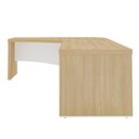 Ver mais imagens de Escrivaninha Mesa Escritório em L Diretor em Tamburato com 2 Gavetas com Chave