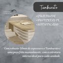 Ver imagem 7 de Escrivaninha Mesa Escritório em L Diretor em Tamburato com com Chave 2 Gavetas 200cm Carvalho e Bran