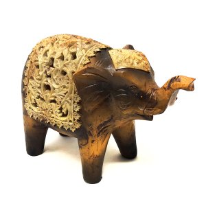Enfeite Elefante Decorativo Poliresina Decoração Cultura Oriental Indiano Escultura Estatua Foturna