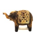 Ver imagem 2 de Enfeite Elefante Decorativo Poliresina Decoração Cultura Oriental Indiano Escultura Estatua Foturna