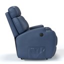 Ver imagem 3 de Poltrona do Papai Reclinável em Corino Importado Cor Azul Denim Reclinação Elétrica- Modelo Florença