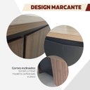 Ver mais imagens de Escrivaninha Mesa Escritório em L Diretor com Y37 5 Gavetas 180cm Nogal e Preto Marrom Artany