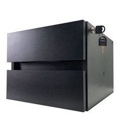 Escrivaninha Mesa Escritório em L Diretor com Y37 5 Gavetas 180cm Nogal E Preto - 7