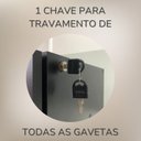 Ver imagem 6 de Escrivaninha Mesa Escritório em L Diretor com Y37 5 Gavetas 180cm Nogal e Preto Marrom Artany