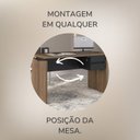 Ver imagem 7 de Escrivaninha Mesa Escritório em L Diretor com Y37 5 Gavetas 180cm Nogal e Preto Marrom Artany