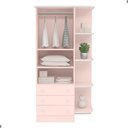 Ver imagem 7 de Berço Doce Sonho Acetinado + Kit Rodízio + Cômoda 4g + Guarda-roupa 2p Doce Sonho Acetinado