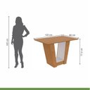 Ver imagem 4 de Conjunto Sala de Jantar 4 Lugares Retangular Tampo MDF Mesa e Cadeiras Apogeu Marrom Amêndoa /Off White/Bege