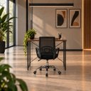 Ver imagem 7 de Mesa Dora Escrivaninha Preto/Imbuia Compacta 76x45cm