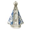 Escultura Nossa Sra Aparecida Branca Decoupada Azul 27,5cm - 1