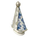 Ver imagem 2 de Escultura Nossa Sra Aparecida Branca Decoupada Azul 27,5cm