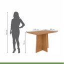 Ver imagem 4 de Conjunto Sala de Jantar 4 Lugares Retangular Tampo MDF no Glass Mesa Celebrare com Cadeiras Apogeu Marrom Amêndoa/Creme