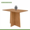 Ver mais imagens de Conjunto Sala de Jantar 4 Lugares Retangular Tampo MDF no Glass Mesa Celebrare com Cadeiras Apogeu Marrom Amêndoa/Creme