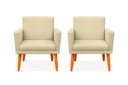 Ver imagem 1 de Kit 2 Poltrona Cadeira para Sala Confortável e Minimalista Paris Suede Bege