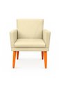 Ver imagem 4 de Kit 2 Poltrona Cadeira para Sala Confortável e Minimalista Paris Suede Bege