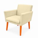 Ver imagem 5 de Kit 2 Poltrona Cadeira para Sala Confortável e Minimalista Paris Suede Bege