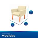 Ver imagem 7 de Kit 2 Poltrona Cadeira para Sala Confortável e Minimalista Paris Suede Bege