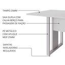 Ver imagem 5 de Mesa Reunião Industrial 200 cm X 90 cm para 8 Pessoas com 1 Caixa de Tomadas F5 Office Cor:Cinza