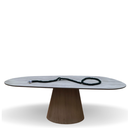 Ver imagem 2 de Mesa Oval Organica em Cimento 244x137cm Modelar Moveis Mesa de Jantar Orgânica