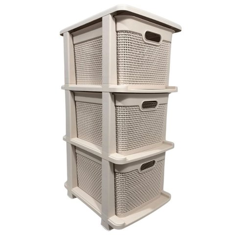 Gaveteiro Organizador 3 Gavetas 25 L Cada Rischiotto Rattan