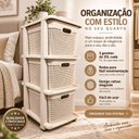 Ver mais imagens de Gaveteiro Organizador 3 Gavetas 25 L Cada Rischiotto Rattan