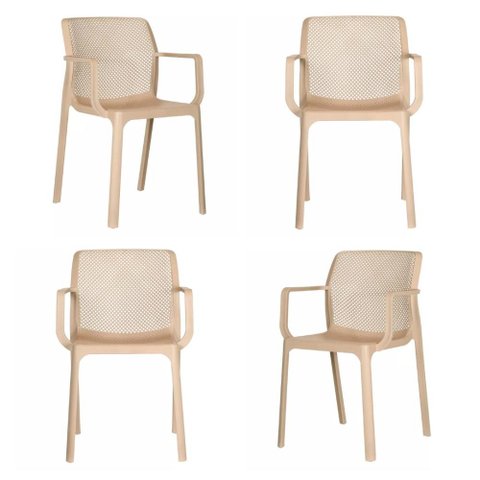 Kit 04 Cadeiras Sardenha Polipropileno Fendi - 73396
