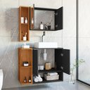 Ver imagem 5 de Conjunto de Banheiro com Gabinete 2 Portas, Cuba e 1 Espelheira Star