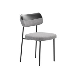 Kit 4 Cadeiras para Sala de Jantar Mila Linho Cinza/preto - Infanti Mobili - 2