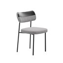 Ver imagem 2 de Kit 4 Cadeiras para Sala de Jantar Mila Linho Cinza/preto - Infanti Mobili