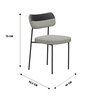 Kit 4 Cadeiras para Sala de Jantar Mila Linho Cinza/preto - Infanti Mobili - 9