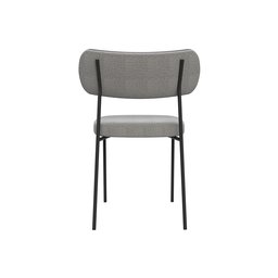 Kit 4 Cadeiras para Sala de Jantar Mila Linho Cinza/preto - Infanti Mobili - 3
