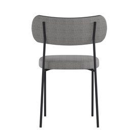 Kit 4 Cadeiras para Sala de Jantar Mila Linho Cinza/preto - Infanti Mobili - 4