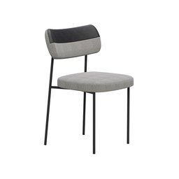 Kit 4 Cadeiras para Sala de Jantar Mila Linho Cinza/preto - Infanti Mobili - 6