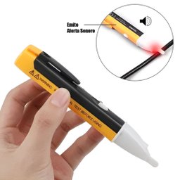 Detector de Corrente Caneta Bom-6401 90-1000v com Alerta Bip Sonoro e Lanterna Led - 3