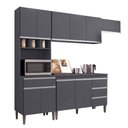 Ver imagem 2 de Cozinha com Balcão e Tampo 120 Cm Andréia Ambiente Cinza Fosco - Ajl