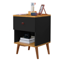 Ver imagem 1 de Mesa De Cabeceira Mudo Box Quarto Cama Naty Preto Nature