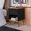 Ver imagem 5 de Mesa De Cabeceira Mudo Box Quarto Cama Naty Preto Nature