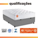 Ver imagem 5 de Cama Box Baú Colchão Casal Molas Ensacadas Real 138x188x68cm Branco / Cinza Inducol