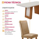Ver imagem 7 de Mesa de Jantar Carolina 180cm Tampo MDF Vidro Canto Copo com 6 Cadeiras Lira
