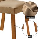 Ver imagem 5 de Mesa de Jantar Carolina 180cm Tampo MDF Vidro Canto Copo com 6 Cadeiras Lira