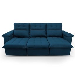 Sofá Retrátil Reclinável Verona 2,30m Suede Velut Molas Ensacadas - King House - 7