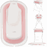 Banheira de Bebe Compacta Dobravel com Suporte Kiddo Flex Rosa - 2