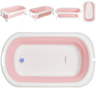 Banheira de Bebe Compacta Dobravel com Suporte Kiddo Flex Rosa - 3