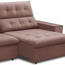 Ver imagem 4 de Sofá Retrátil Reclinável para Sala 3 Lugares 250cm Vincent F04 Veludo Rosê - Lyam Decor