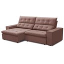 Ver imagem 5 de Sofá Retrátil Reclinável para Sala 3 Lugares 250cm Vincent F04 Veludo Rosê - Lyam Decor