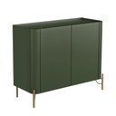 Ver imagem 2 de Balcão Buffet Bend Curvo 2 Portas MDF 98,5cm Musgo com Dourado